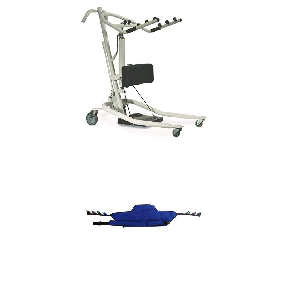 Invacare Get-U-Up Hydraulic Stand-Up Patient Lift with Extra Large Reliant Standing Sling (Bundle Includes GHS350 + R131)