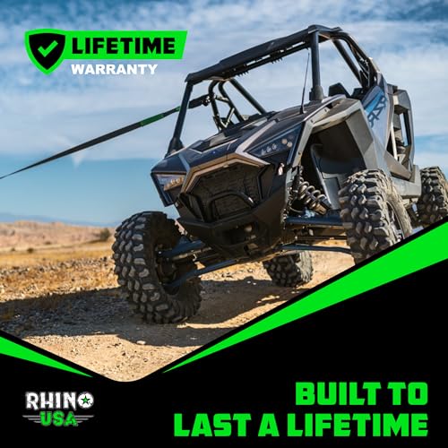 Rhino USA Synthetic Soft Shackle Rope (2-Pack) - 1/2 Inch x 22 Inch (44,050lb Min Break Strength) Offroad Soft Shackle Recovery Kit for Truck, UTV, ATV - Compatible with Jeep, Toyota, Ford & More!