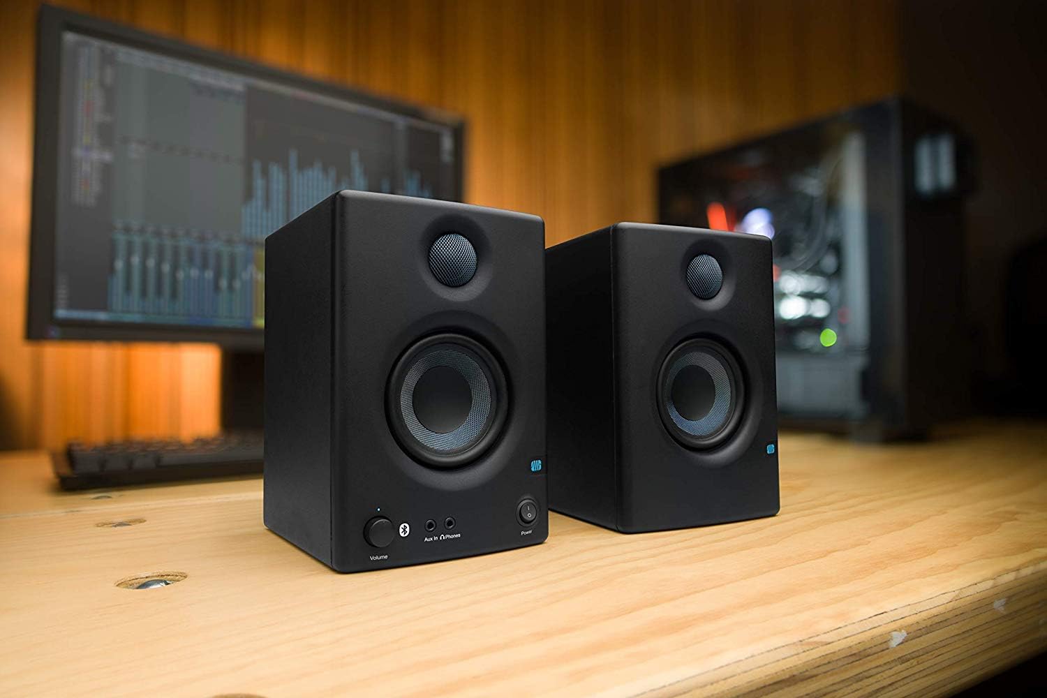 PreSonus AudioBox 96 Audio Interface (May Vary Blue or Black) Full Studio Bundle with Studio One Artist Software Pack with Eris 4.5 BT Pair Studio Bluetooth Monitors and 1/4” Instrument Cable