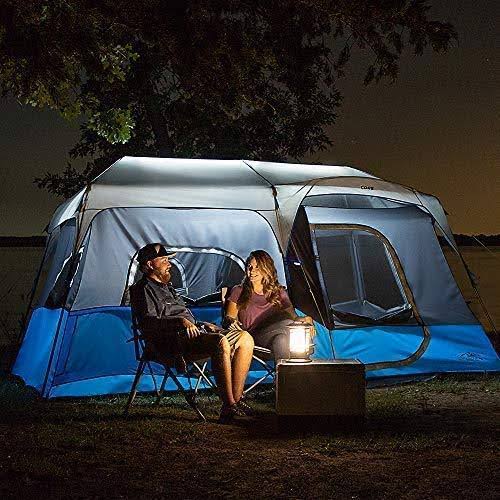 Core Equipment 14& x 9& 9-Person Lighted Instant Cabin Tent