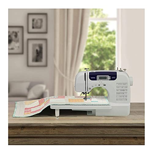 Brother CS7000X Computerized Sewing and Quilting Machine, 70 Built-in Stitches, LCD Display, Wide Table, 10 Included Feet, White