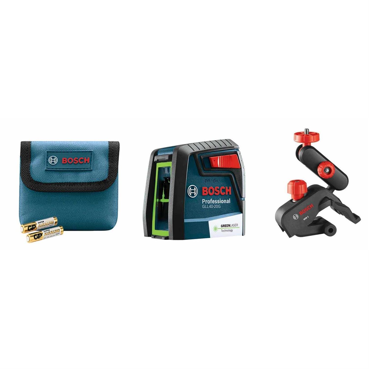 Bosch Gll40-20g Green-Beam Self-Leveling Cross-Line Laser - Shop Hardware Tools Online Store