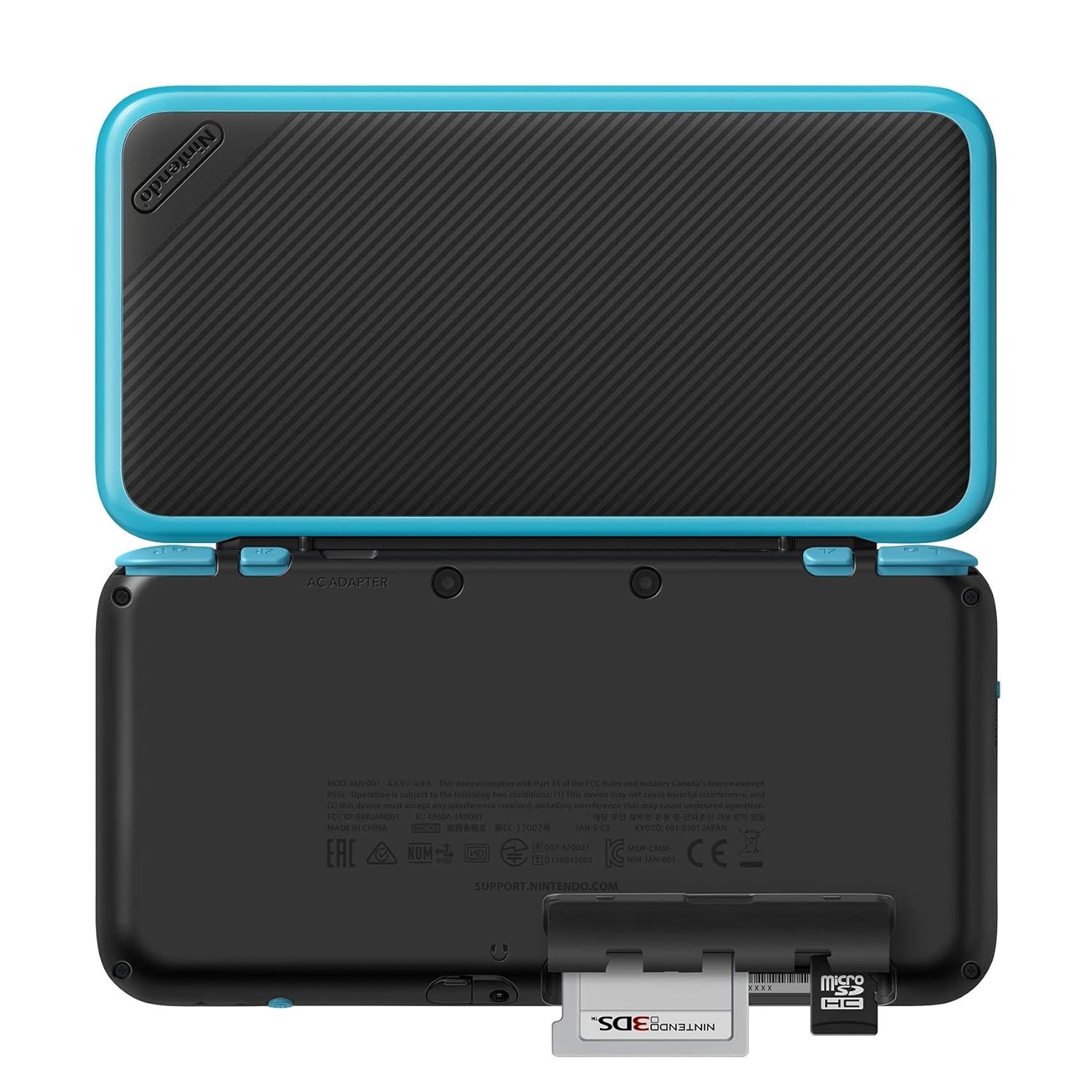 New Nintendo 2DS XL - Black + Turquoise With Mario Kart 7 Pre-installed - Nintendo 2DS (Renewed)