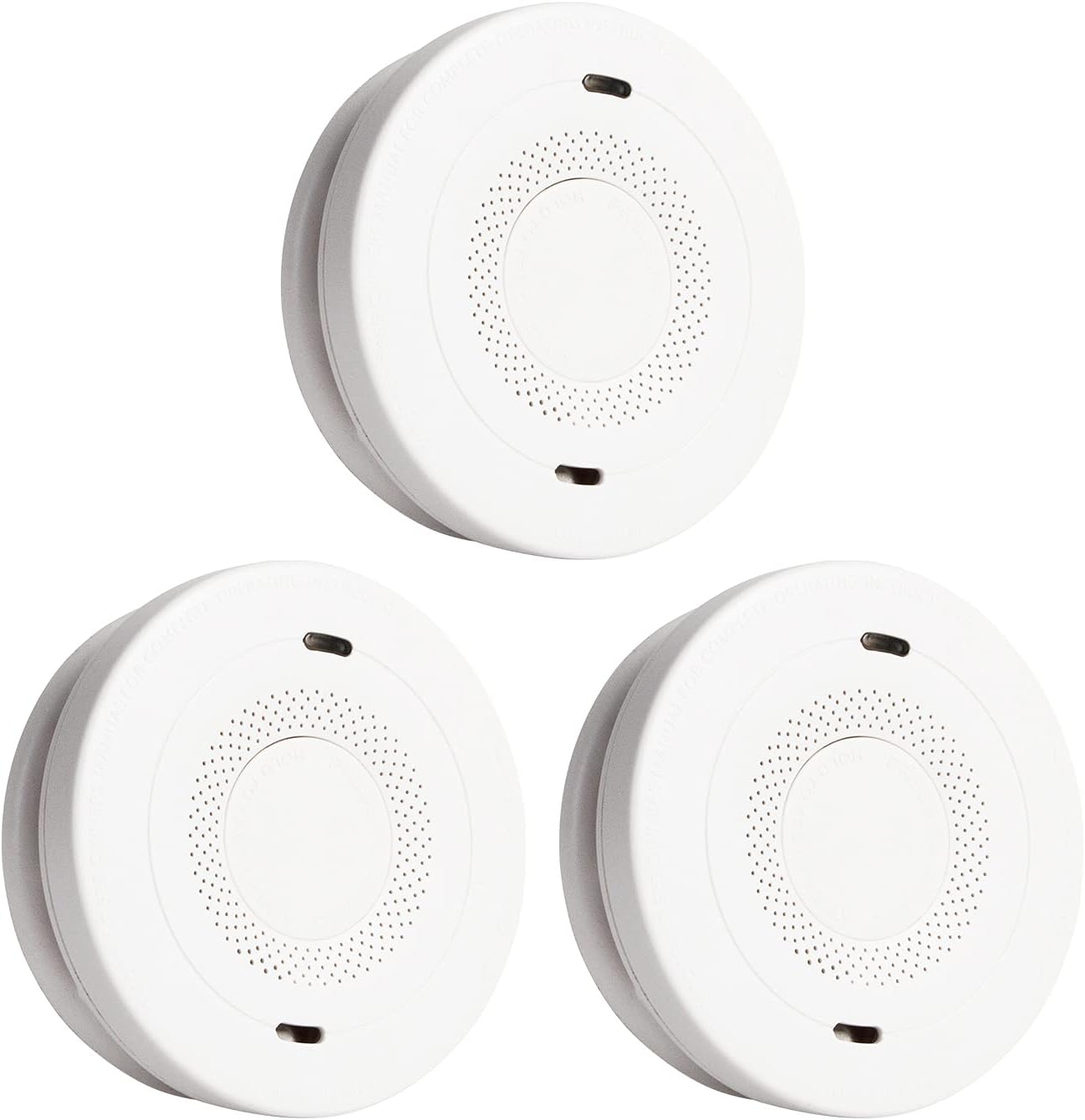 3PCS Smoke and Carbon Monoxide Detector Alarm,MOSUO Detector Alarm with Voice Warning,10 Year Lithium Battery Backup, Dual Sensor Smoke CO Alarm Complies with UL 217 & UL 2034 Standards(AJ-933)