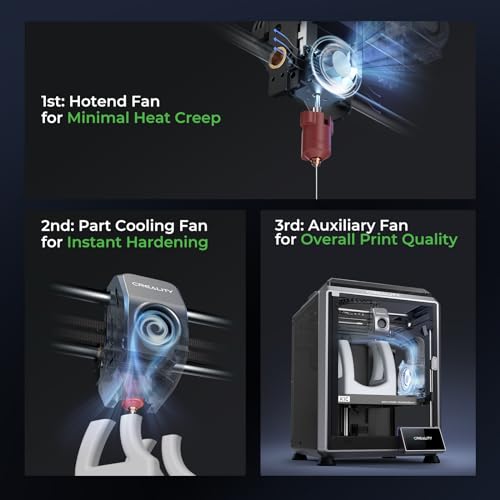 Creality K1C 3D Printer, 2024 New Version 600mm/s High-Speed Auto Leveling Clog-Free Robust Direct Extruder K1 Upgrade 3D Printer with AI Camera 300°C Printing Support Carbon Fiber Filaments