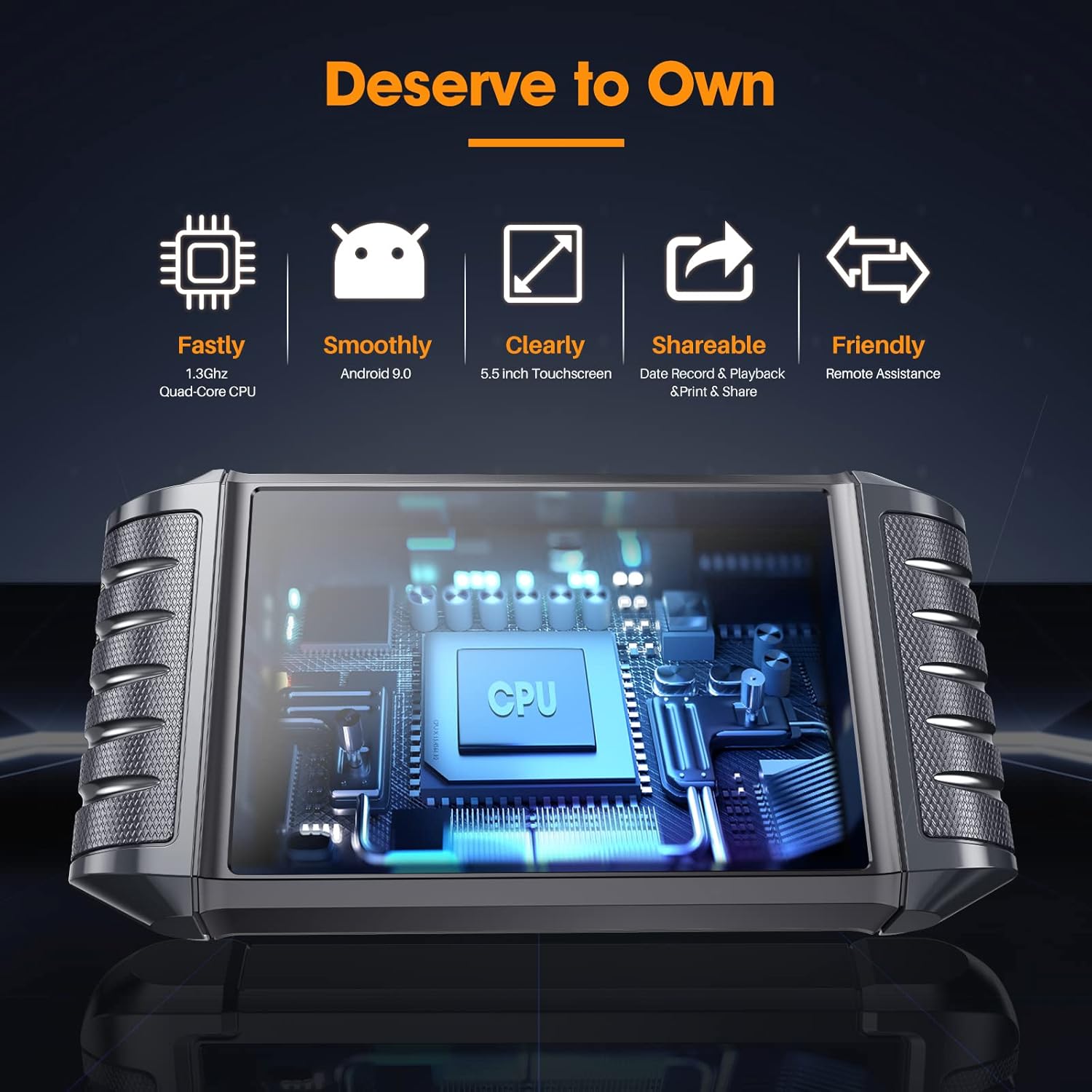 FOXWELL NT716 OBD2 Scanner Tablet ABS/SRS/Engine/Transmission Diagnoses with 9 Services Reset Injector Coding Battery Registration SAS TPMS EPB Throttle/ABS Bleeding/Oil Reset Light Fault Code Reader