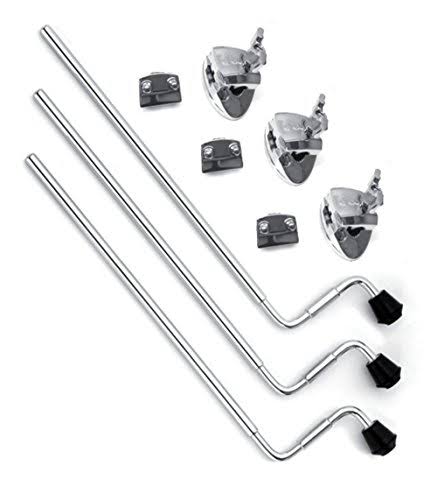 DW DRSPFLT3SC2 Tom Legs 3pk w/ TB12s Satin Chrome