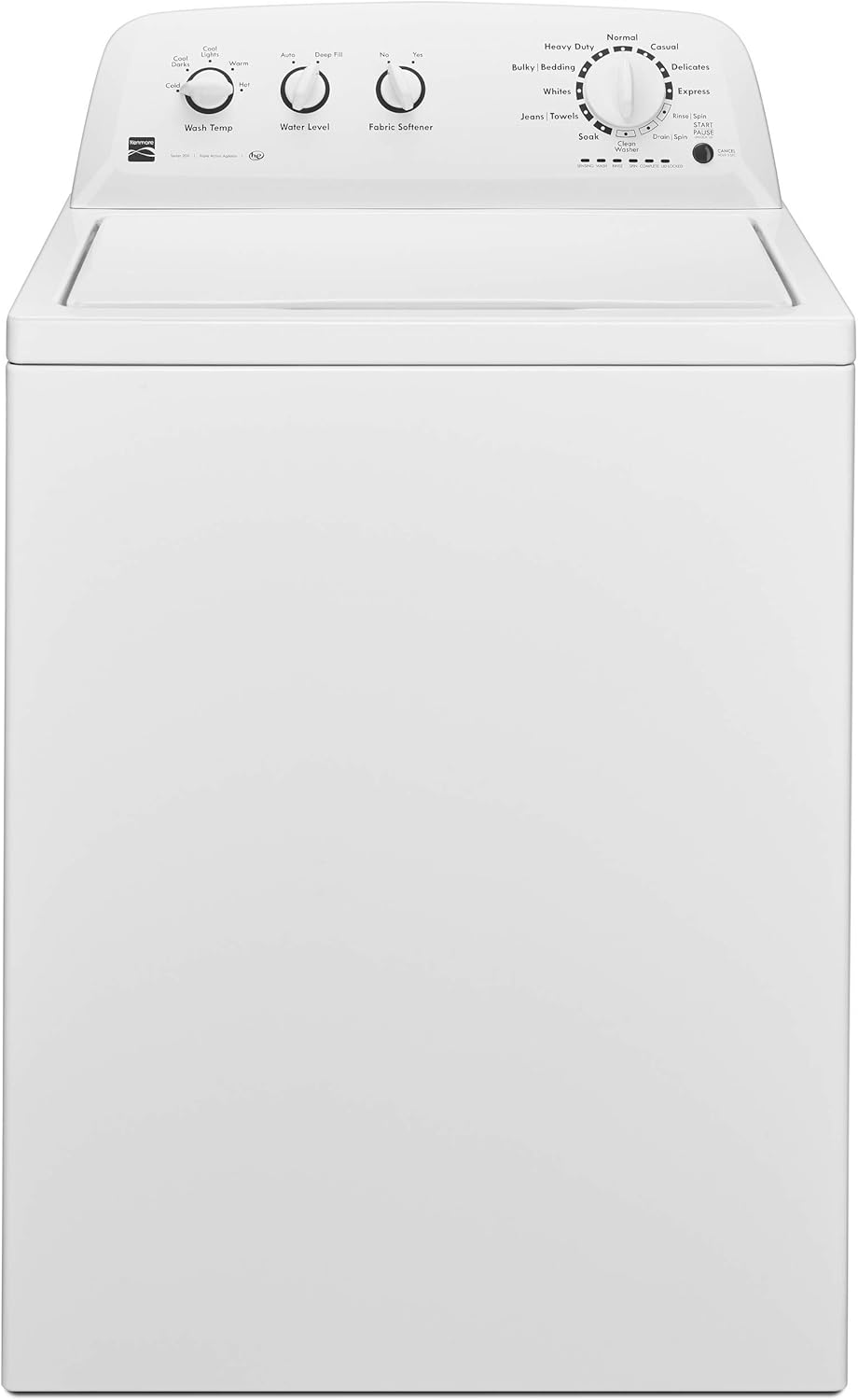 Kenmore Top-Load 7.0 cu. ft. Electric Washer and Dryer Bundle with Wrinkle Guard -White