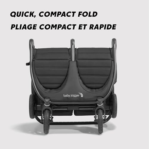 Baby Jogger City Mini GT2 All-Terrain Double Stroller with Forever Air Rubber Tires and All-Wheel Suspension, Pike Exclusive Includes Belly Bars, Leatherette Handlebar, and Premium Fabric