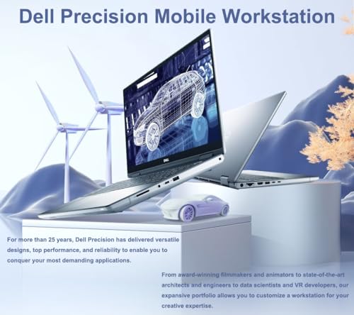 Dell Precision 7000 7670 Mobile Workstation (RTX A3000 12GB GPU, 16" FHD+, Intel 16-Core i7-12850HX, 64GB RAM, 1TB SSD), Laptop for Business, Designer, Architect, Win 11 Pro, 3-YR WRT, w/AI Copilot
