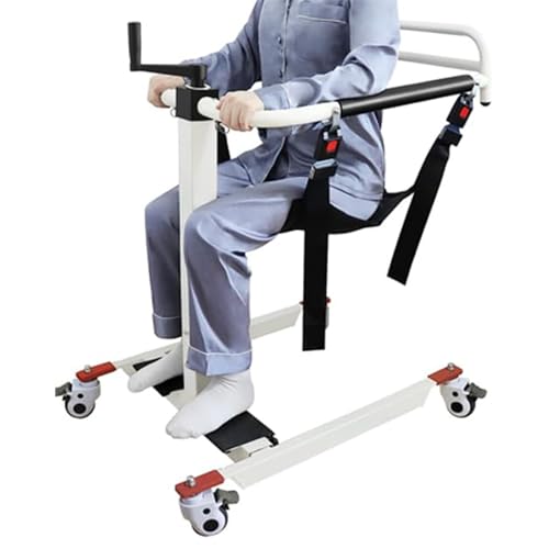 Patient Lift Wheelchair for Home Portable Transfer Chair Lightweight Wheelchair, Car Transfer Lift Transport Chair Adjustable Height Toilet Lift Seat Weight Capacity 330 lbs (Basic Version)