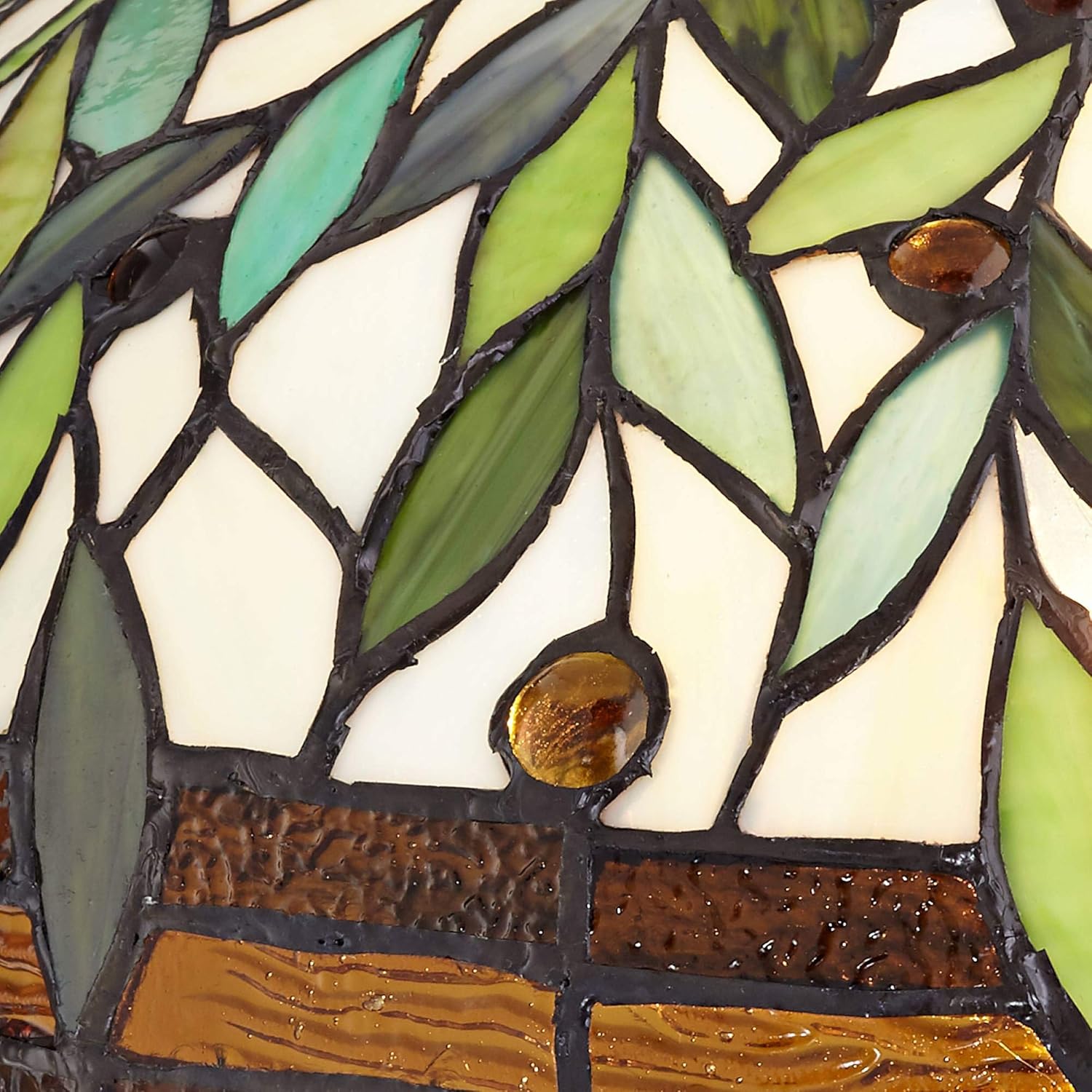Robert Louis Tiffany Blossoming Leaf Vine Traditional Tiffany Style Table Lamp with Table Top Dimmer 26" High Bronze Stained Glass Shade Decor for Living Room Bedroom House Bedside Nightstand Home