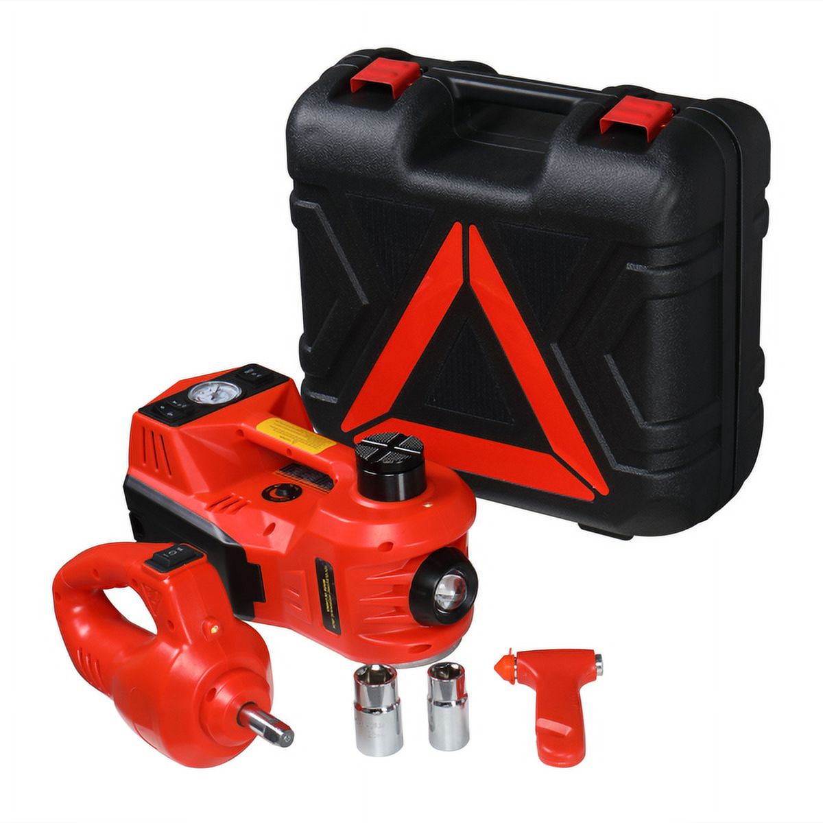 ELTPOWER Electric Car Jack,5 Ton 12V Hydraulic Jack Lift with Electric Impact Wrench,Built-in Inflatable Pump,and LED Light for SUV MPV Sedan Truck Change Tires Garage Repair