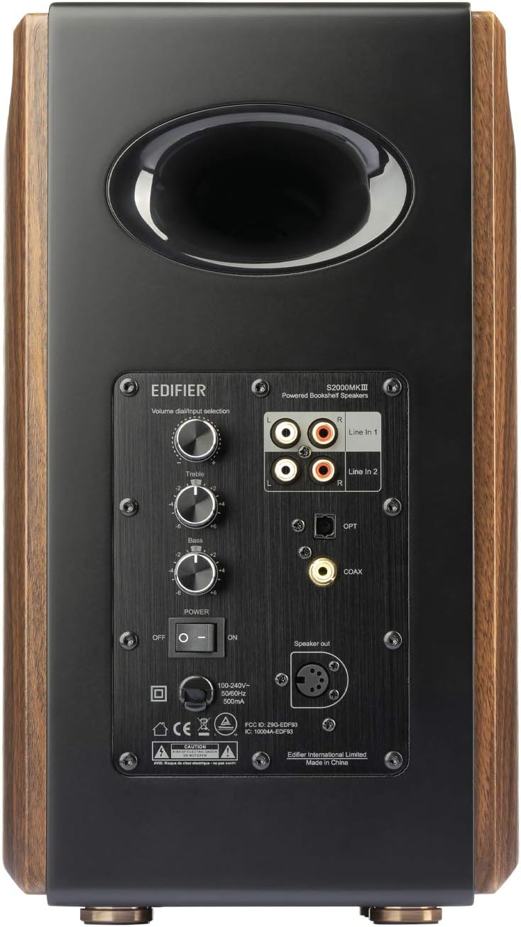 Edifier S2000MKIII Powered Bluetooth Bookshelf 2.0 Speakers - S2000MK3 Near-Field Active Tri-Amped 130w Studio Monitor Speakers for Audiophiles with Wireless, Line-in and Optical Input