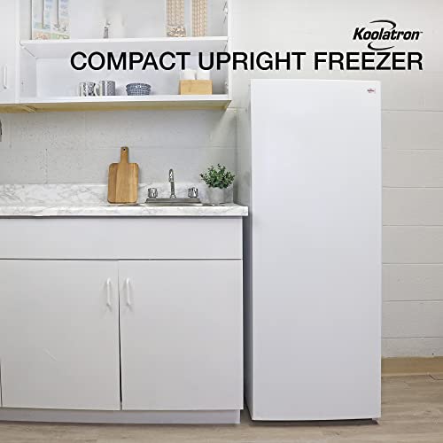 Koolatron Compact Upright Freezer, White