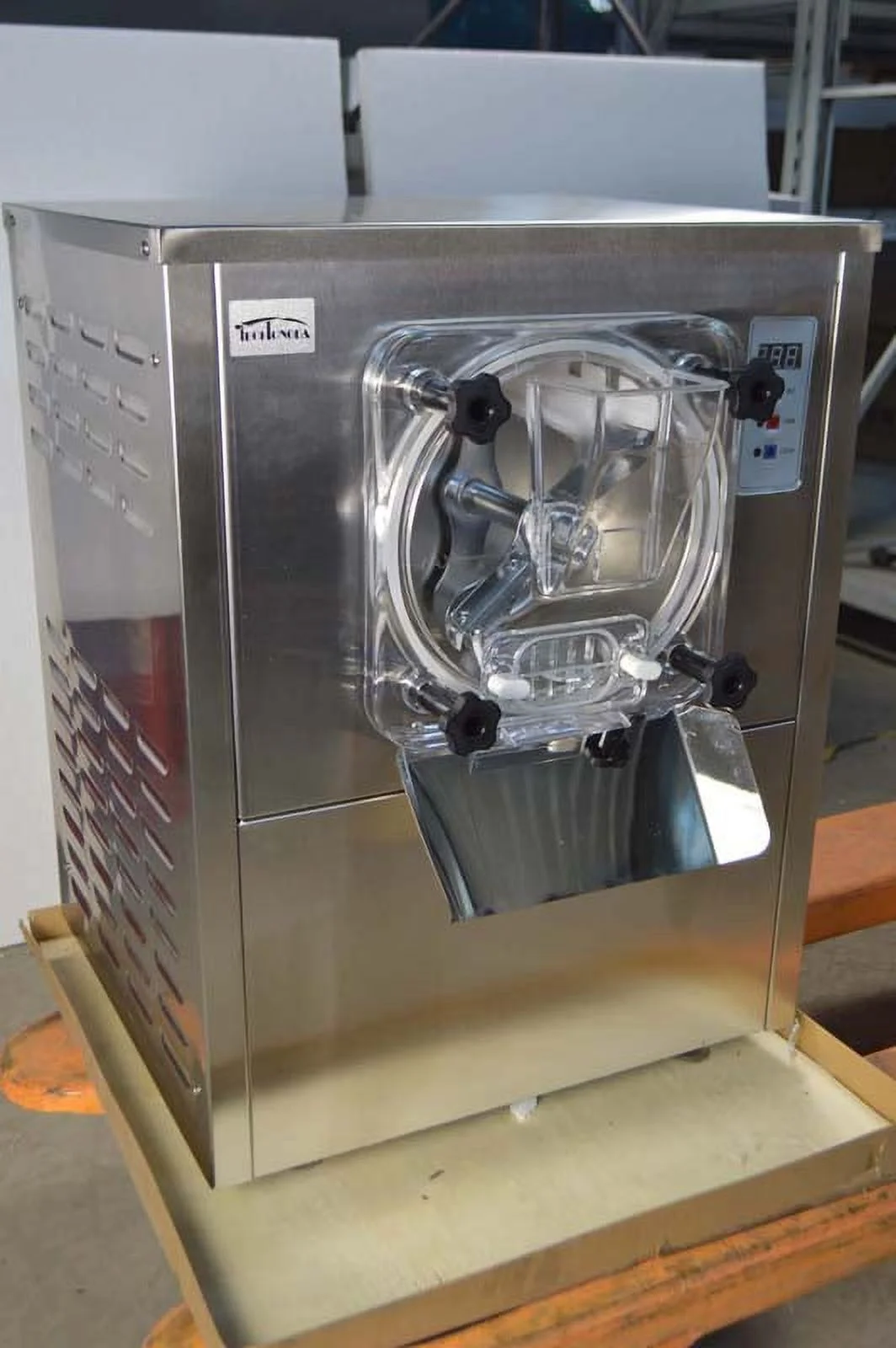 EQCOTWEA Frozen Hard Ice Cream Machine Commercial Desktop LCD Ice Cream Maker