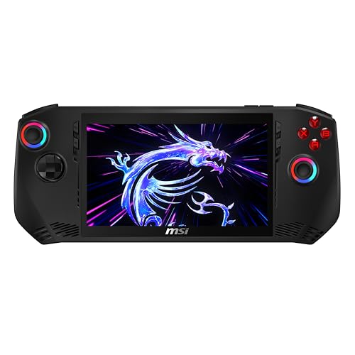 MSI Claw PC Gaming Handheld: Intel Ultra 7-155H, 7" FHD 120Hz Display, 16GB LPDDR5, 512GB NVMe SSD, MicroSD Card Reader, Thunderbolt 4, Win 11 Home: Black A1M-051US
