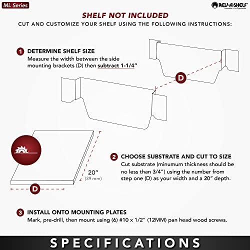 Rev-A-Shelf Heavy-Duty Spring Loaded Appliance Lift Assist Kitchen Cabinet Mechanism for Small Kitchen Appliances, Zinc