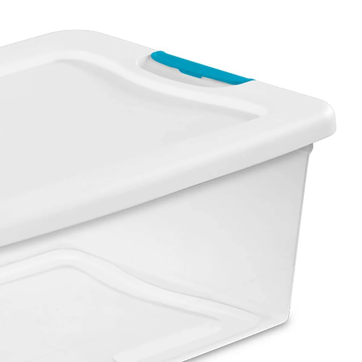 Sterilite 3.75 Gallon Stackable Plastic Storage Tote With Lid, Clear, 12 Count