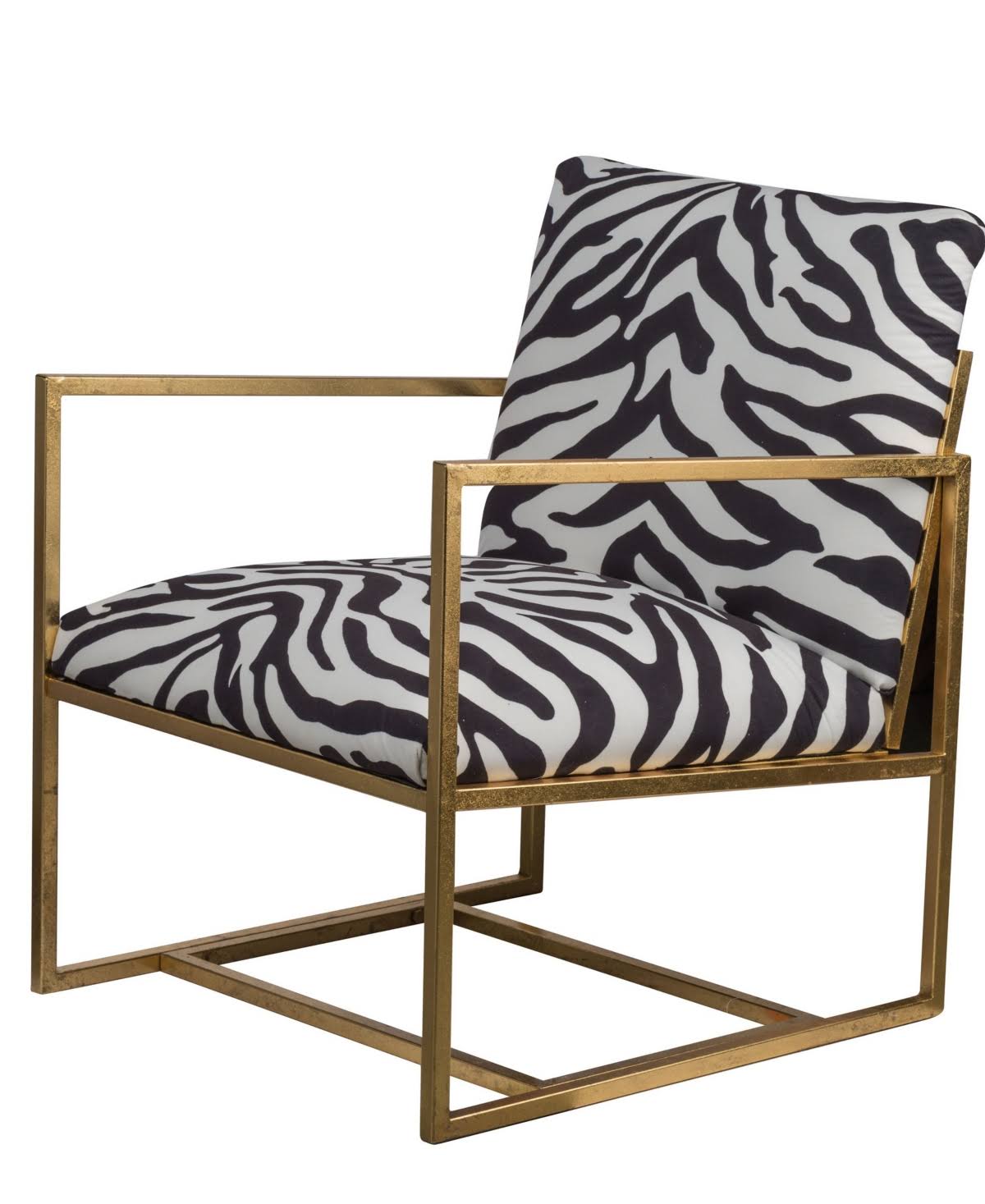 A u0026 B Home Zebra Print Armchair