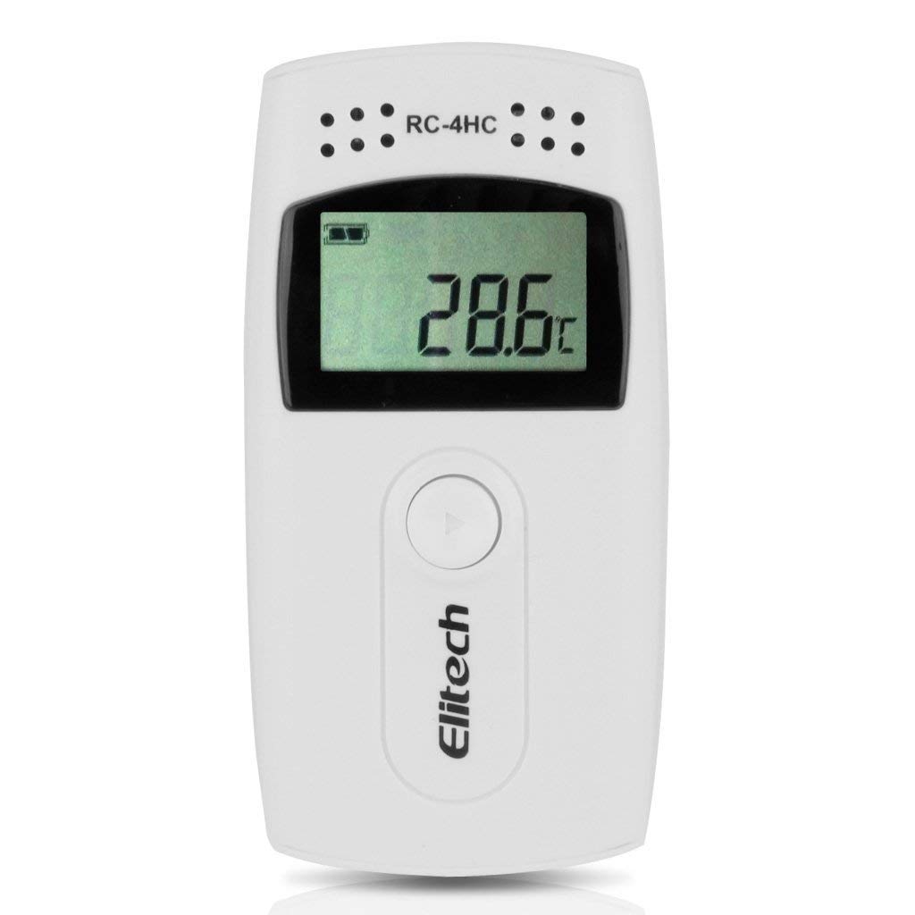 Elitech RC-4HC Temperature Humidity Data Logger (Range: -22°F to 140°F) Pack of 2 Nos Along with Calibration Certificate