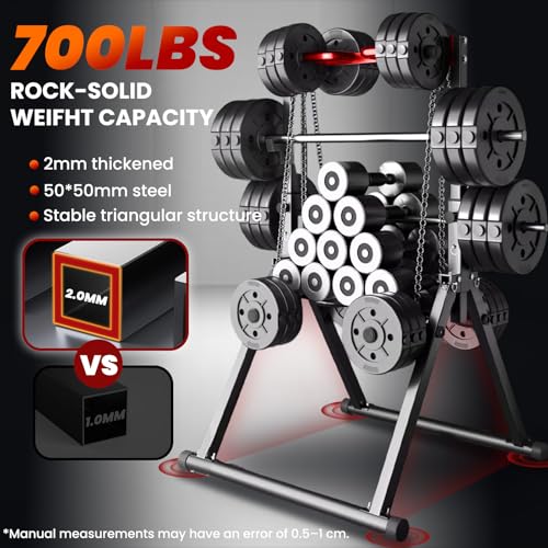 Power Tower Pull Up Dip Station Foldable, Pull Up Bar Station Adjustable, Multi-Function Home Gym, Strength Training Fitness Equipment, Triangular Design, for Home Outdoor