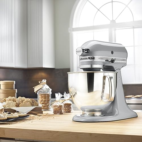 KitchenAid Artisan Series 5 Quart Tilt Head Stand Mixer with Pouring Shield KSM150PS, Removable bowl, Aqua Sky