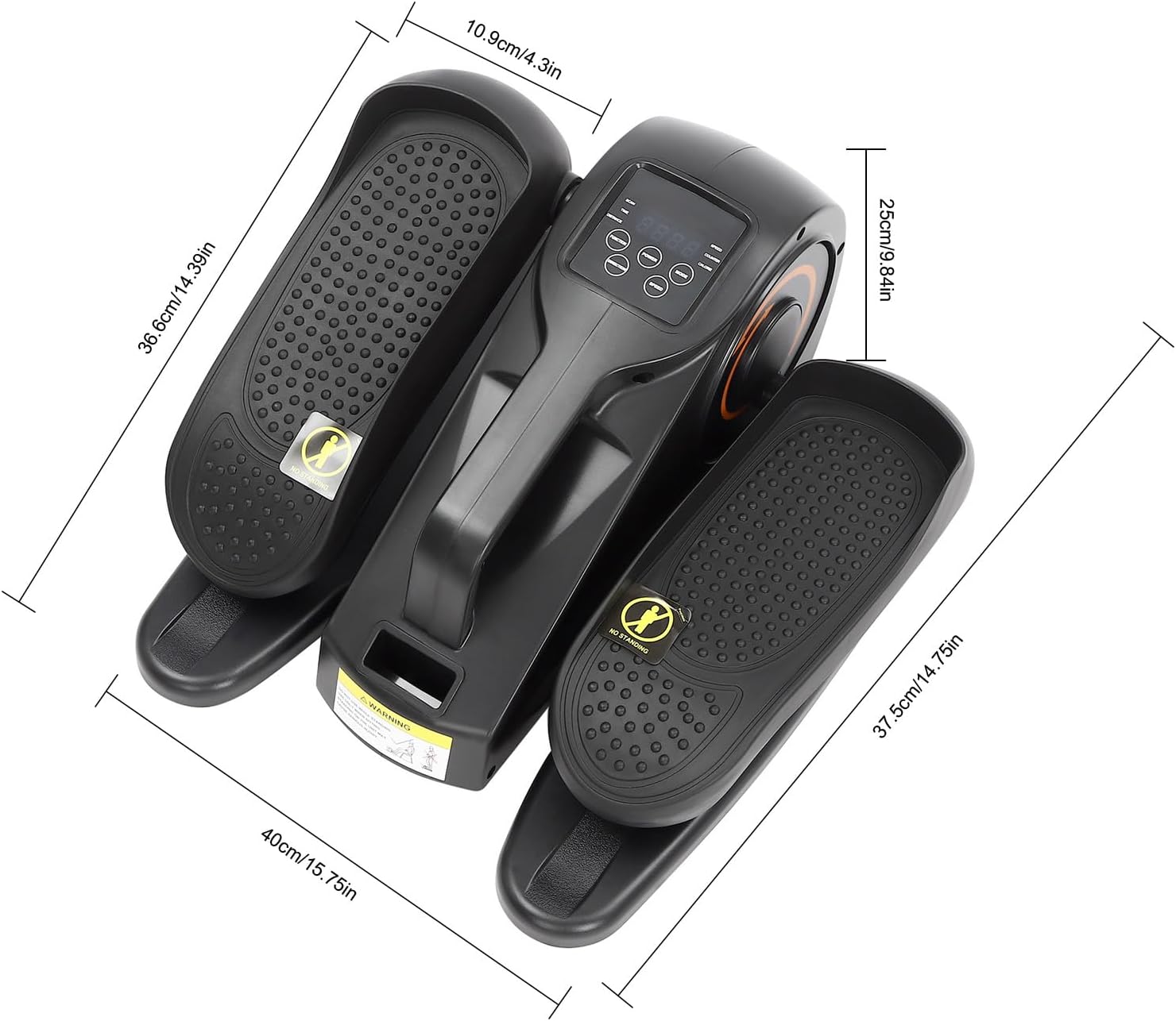 Under Desk Elliptical Machine, Ellipse Leg Exerciser for Home Workout, Quiet & Portable Electric Foot Pedal Exerciser with Remote Control & Adjustable Speeds, Motorized Elliptical Trainer