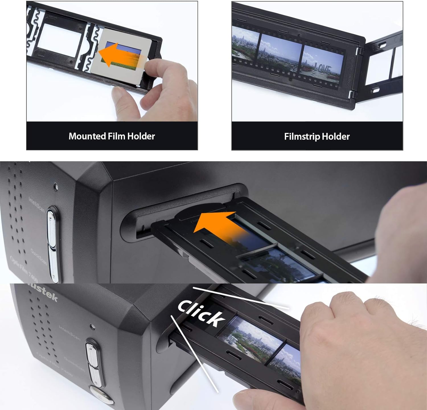 Plustek OpticFilm 8200i SE , 35mm Film & Slide Scanner. 7200 dpi / 48-bit Output. Integrated Infrared Dust/Scratch Removal. Bundle Silverfast SE Plus 8.8 , Support Mac and PC.