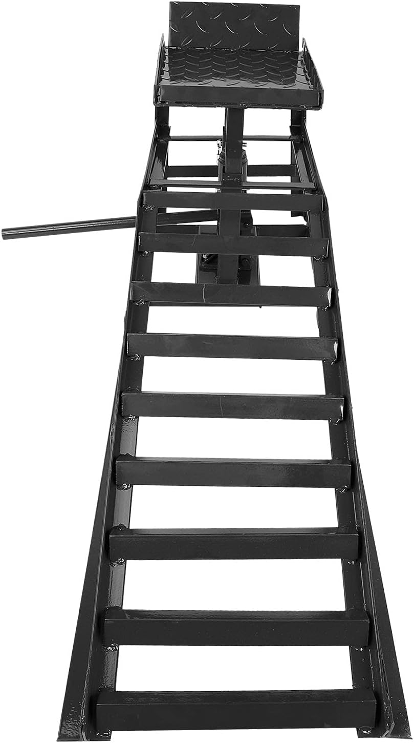 TYFYB 2 Pack Black 10000lbs Capacity Low Profile Car Lift Service Ramps Truck Trailer Garage Automotive Hydraulic Lift Repair Frame Lift Height Hydraulic Vehicle Ramps, CY0665
