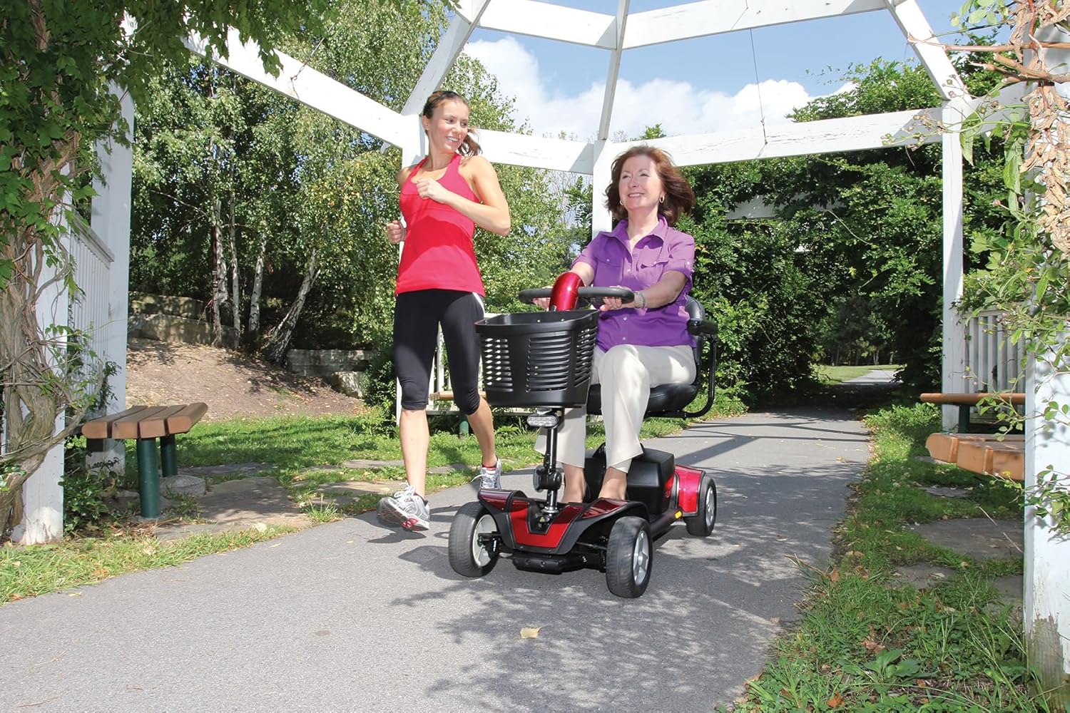 Pride GoGo Sport 4-Wheel Mobility Scooter, 325 lb. Weight Capacity, with 5-Year Extended Warr