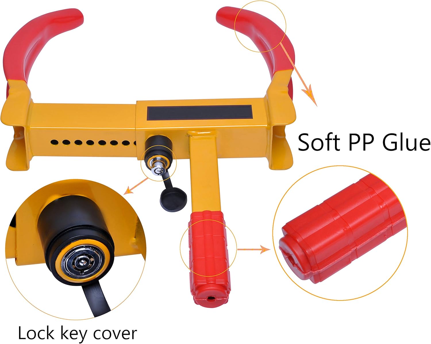 Ketofa Wheel Lock Clamp Boot Tire Claw, Tire Clamp Wheel Lock-Anti Theft Wheel Chock Lock Car Trailer Wheel-Security Travel Locking Claw Auto- Camper Car Van Truck for SUV fits(2 Pcs)