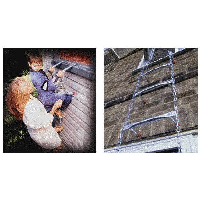 Safe-Escape 2025 3rd Story 25 ft. Portable Fire Escape Ladder Fits 18 in. Thick Wall
