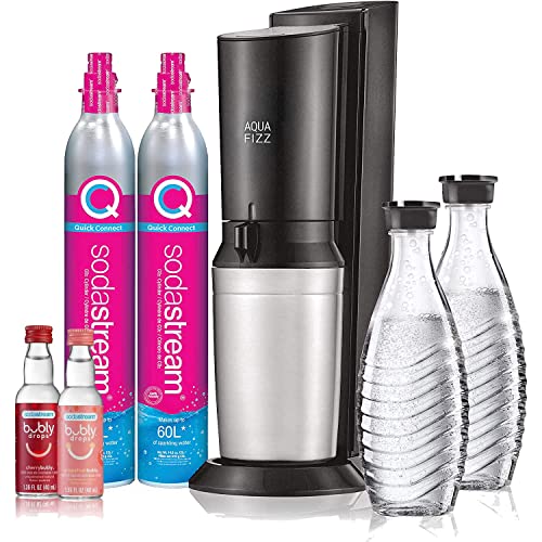 SodaStream Aqua Fizz Sparkling Water Machine with Co2 & Glass Carafes