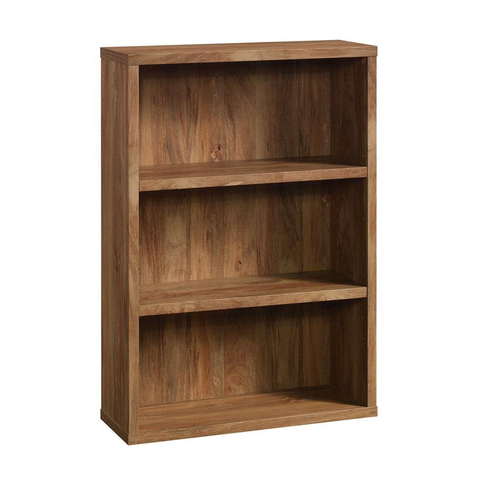Sauder Engineered Wood 3-Shelf Bookcase in Sindoori Mango - 427264