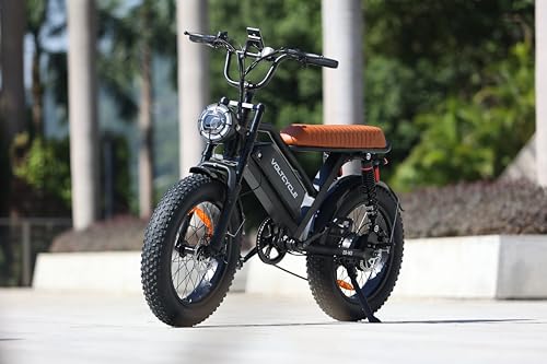 Electric Bike for Adults, Peak 1000W Ebike, 28MPH 60Miles Electric Mountain Bike, 20" Fat Tire Adult Electric Bicycle with 48V 18.2AH Battery, Dual Shock, 7 Speed, Hydraulic Suspension, Turn Signal