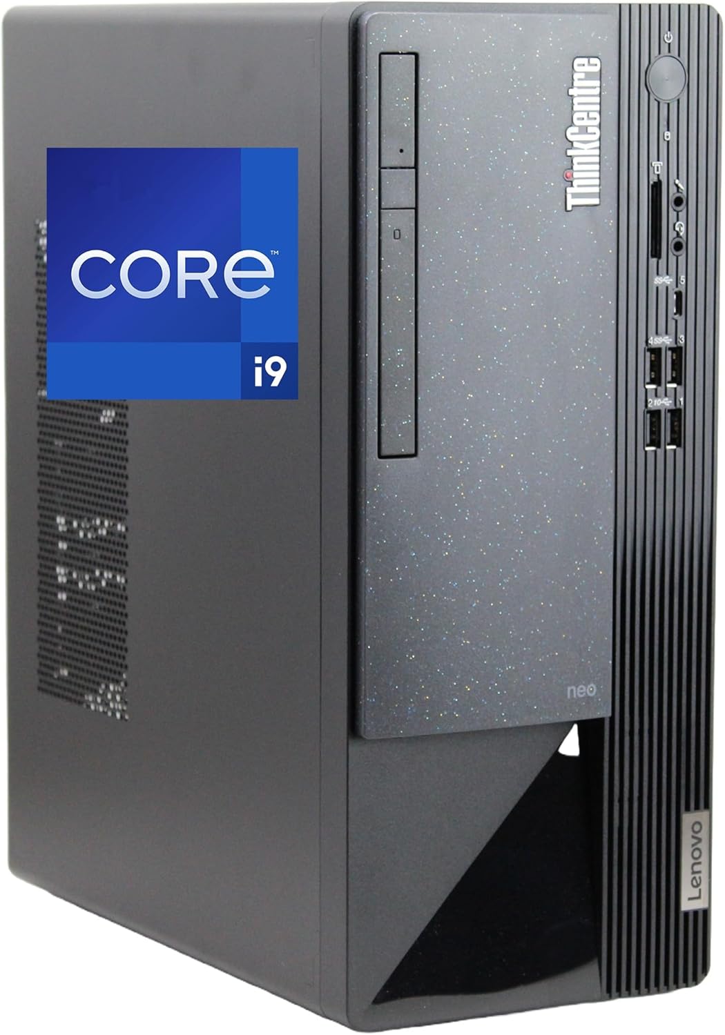Lenovo ThinkCentre Neo 50T Gen3 Tower, Intel i9-12900K, 64GB Ram, 4TB NVMe SSD, DisplayPort, HDMI, VGA, DVDRW, USB C, SD Card Reader, Wi-Fi, BT, Windows 11 Pro, Black
