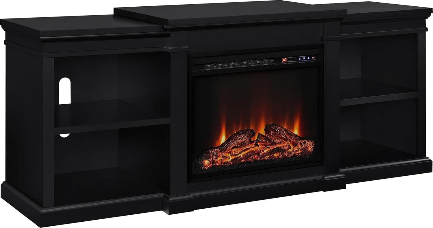 Ameriwood Home Manchester Electric Fireplace TV Stand for TVs up to 70" - White