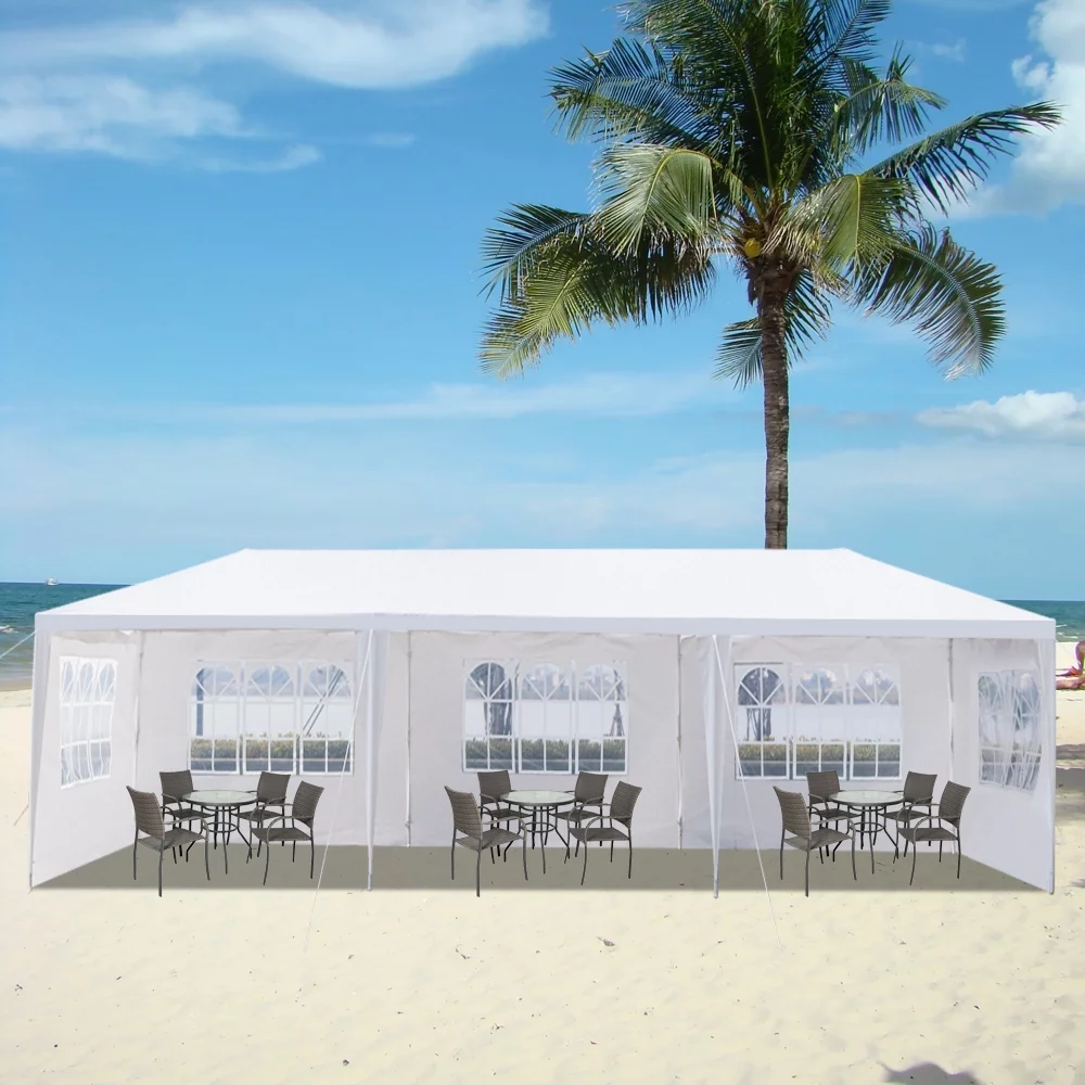Zimtown 10'X30' Outdoor Canopy Party Wedding Tent Garden Tent Gazebo Pavilion Cater Event