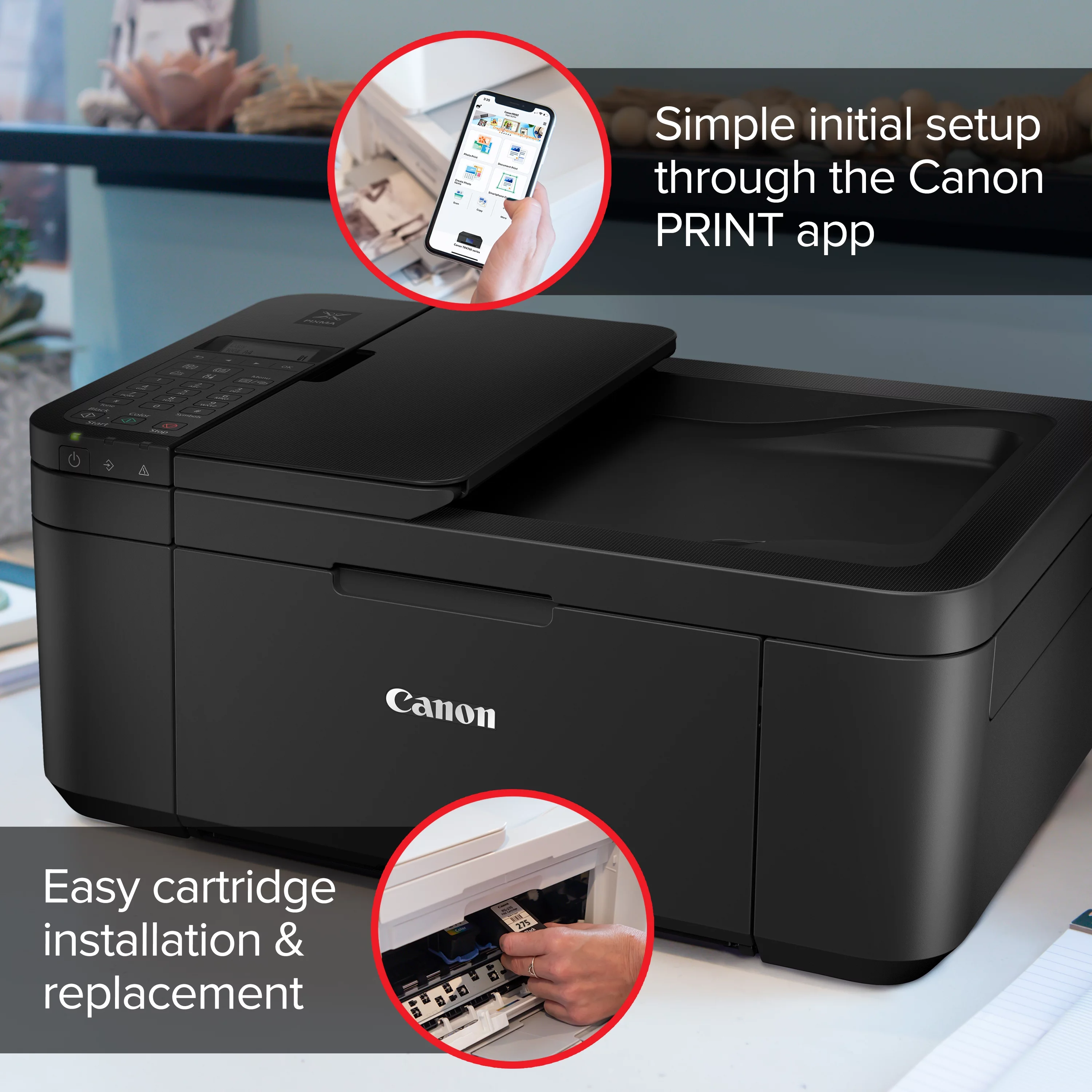 Canon PIXMA TR4722 All-in-One Wireless InkJet Printer with ADF, Mobile Print and Fax