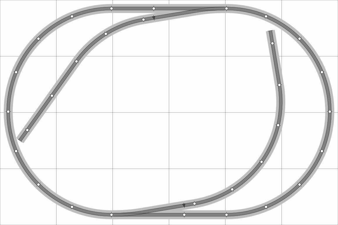 Layout #019 DCC Bachmann HO EZ Track (ns) Nickel Silver - 4& x 6& New - Train Set