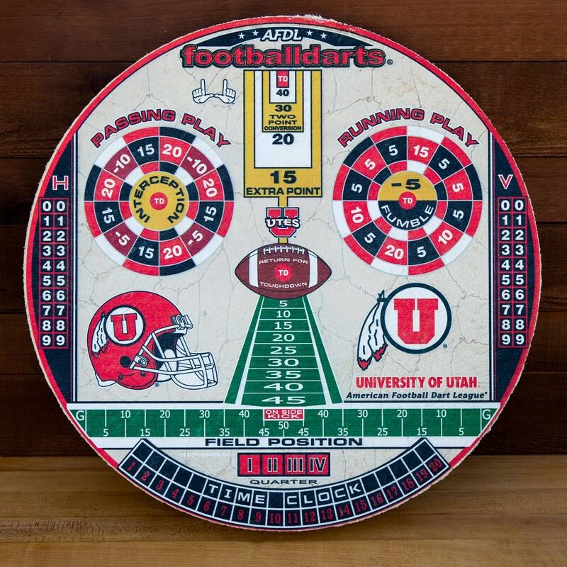 NCAA Utah Utes Official Football Dartboard