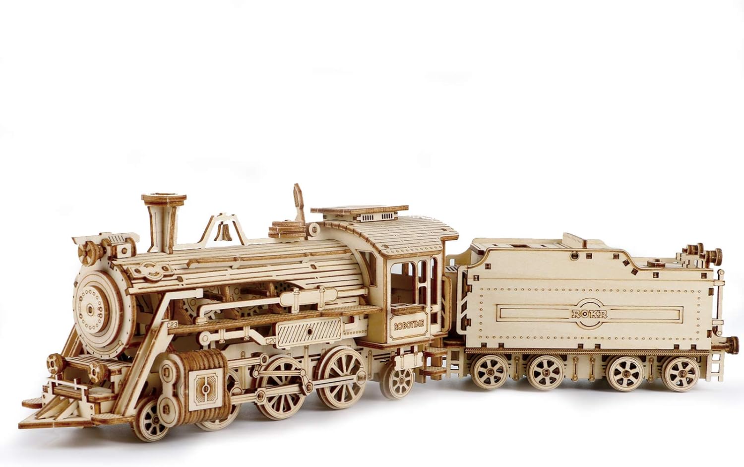 ROBOTIME 3D Wooden Puzzle Collectible Model Car Kit for Adults and Kids 1:16 Scale Model Grand Prix Car Pack of 2