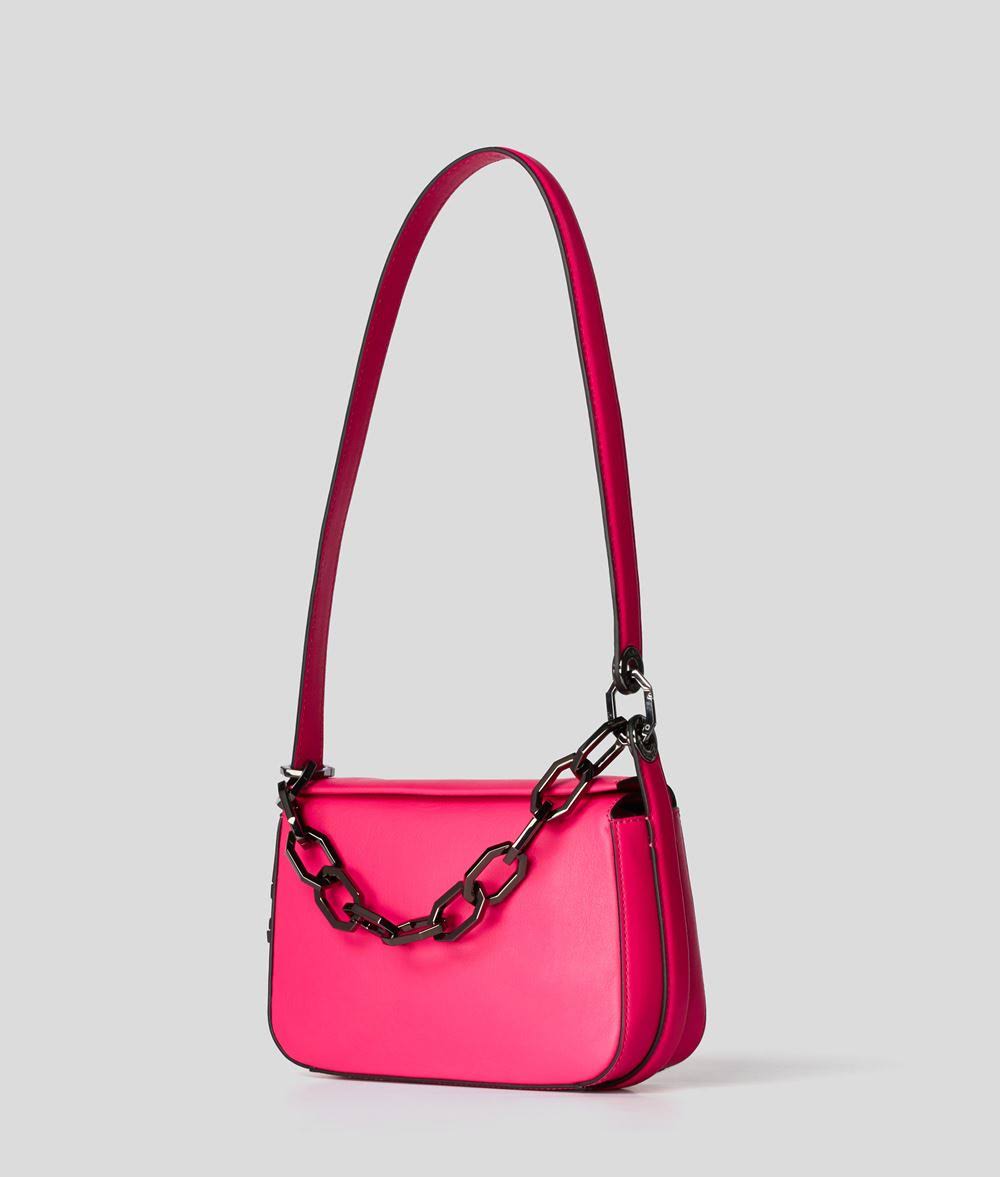 Karl Lagerfeld Woman K/letters Small Shoulder Bag Peony 100% Cow Leather, Size: OneSize