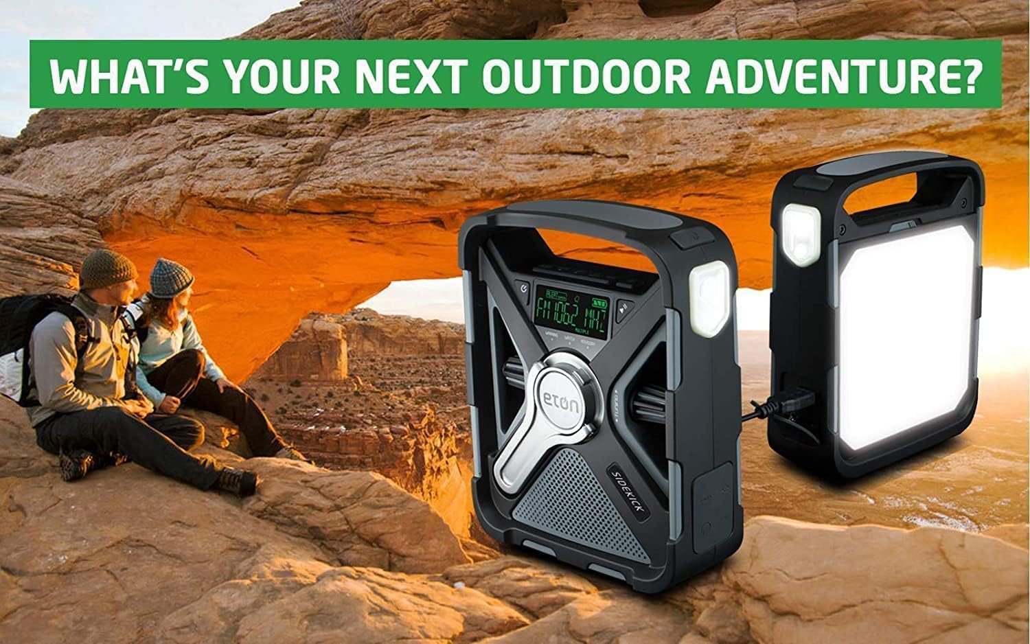 MTX Audio MUDSYS46 Bluetooth Overhead UTV Audio System Adventure Bundle with Eton Sidekick Weather Radio and Phone Mount. All-Weather ATV/Powersports Soundbar with Four Speakers and Built-In Amplifier