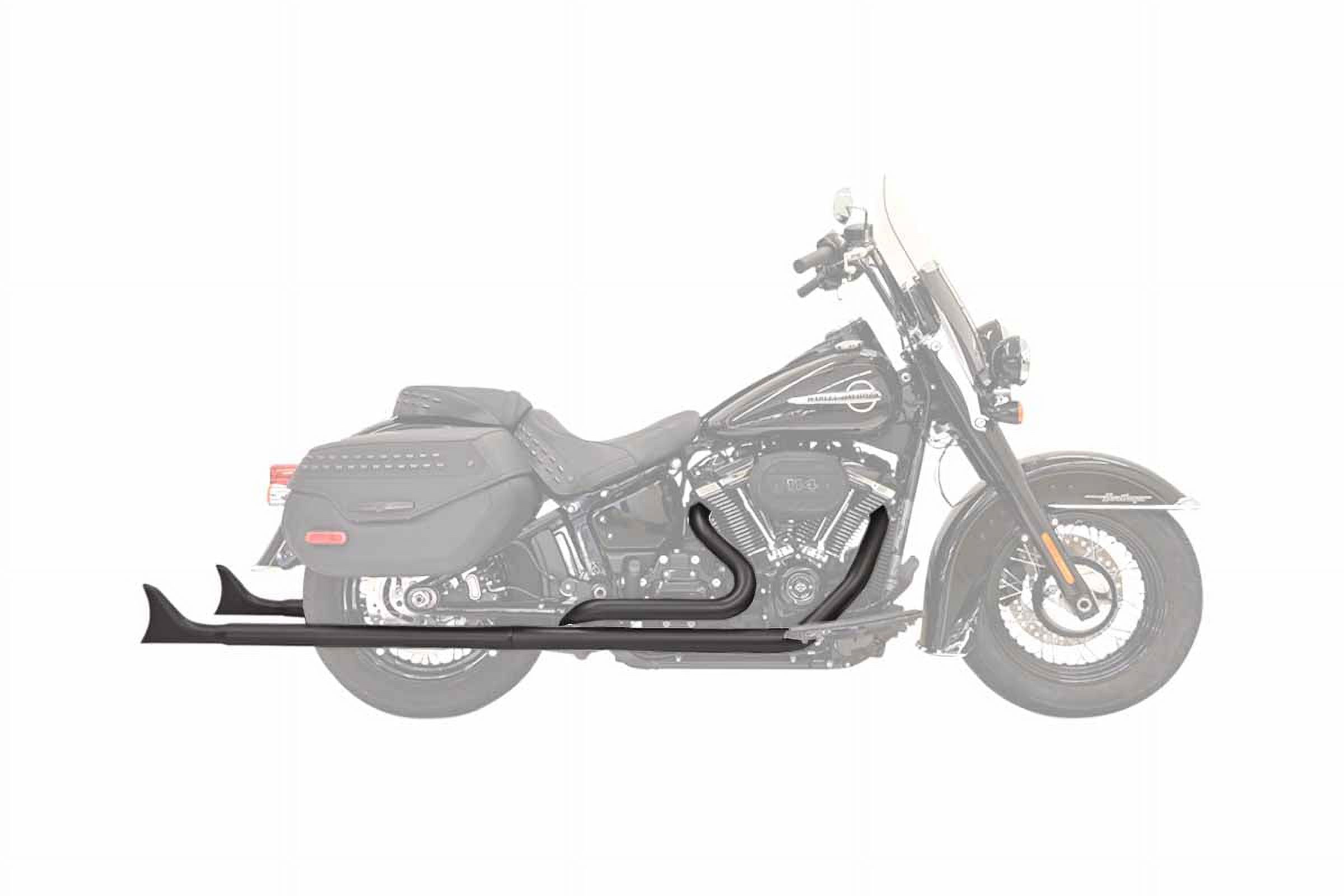 Bassani True-Dual 36" Fishtail Black Exhaust System w/Baffles (1S96EB36)