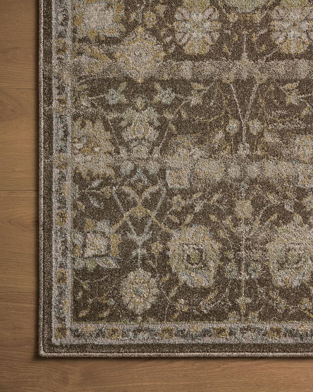 Loloi Magnolia Home by Joanna Gaines MONA Collection MOA-03 BARK/NATURAL 7'-6" x 7'-6" Round Area Rug