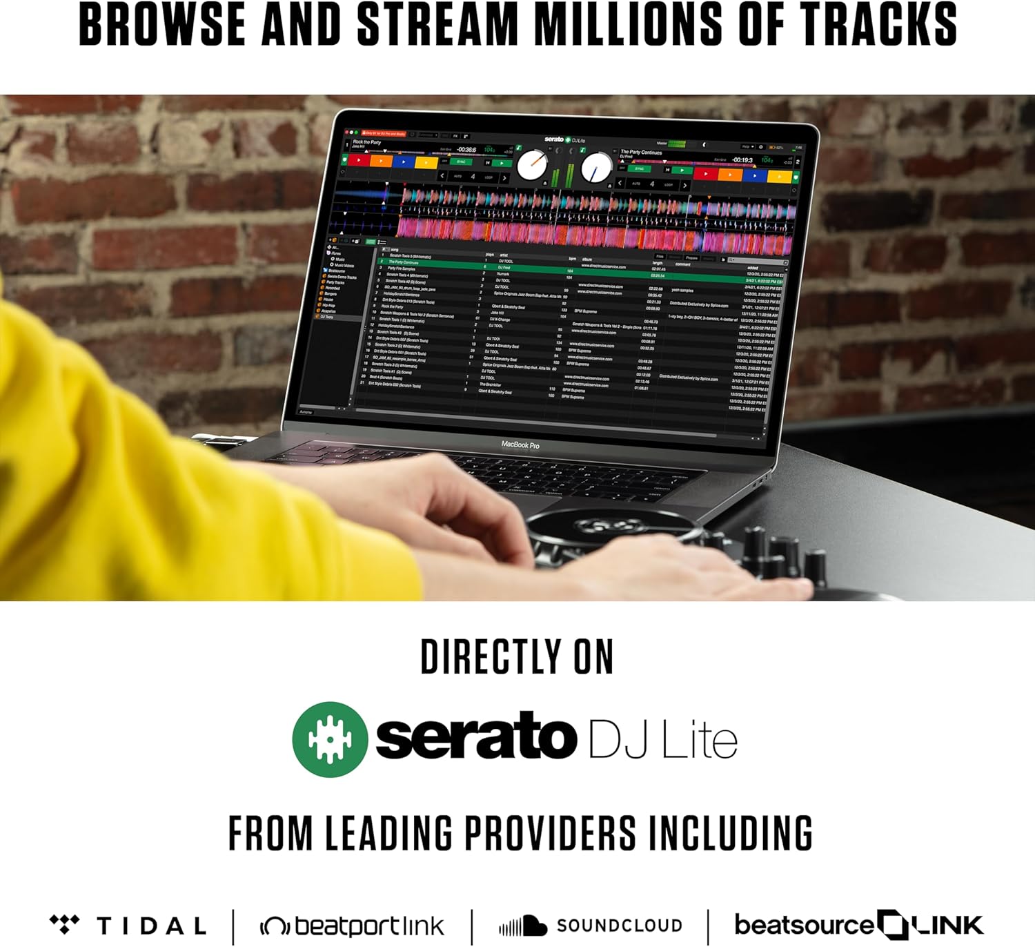 Beginner DJ Set - Numark DJ Controller and DJ Headphones plus M-Audio DJ Monitor Speakers with Serato DJ Lite and Party Lights