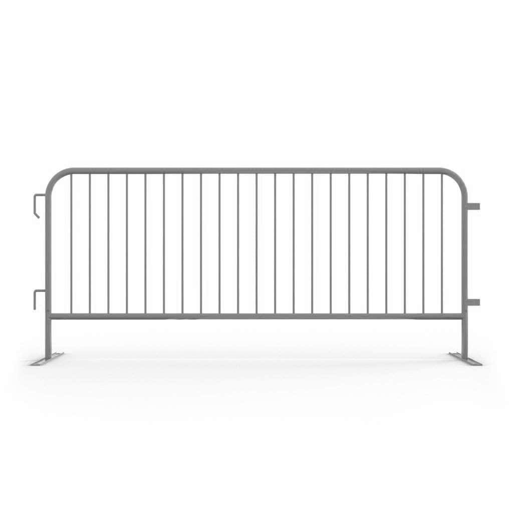 Metal Barricade - Galvanized Steel 8 ft Heavy Duty Interlocking by Crowd Control Warehouse