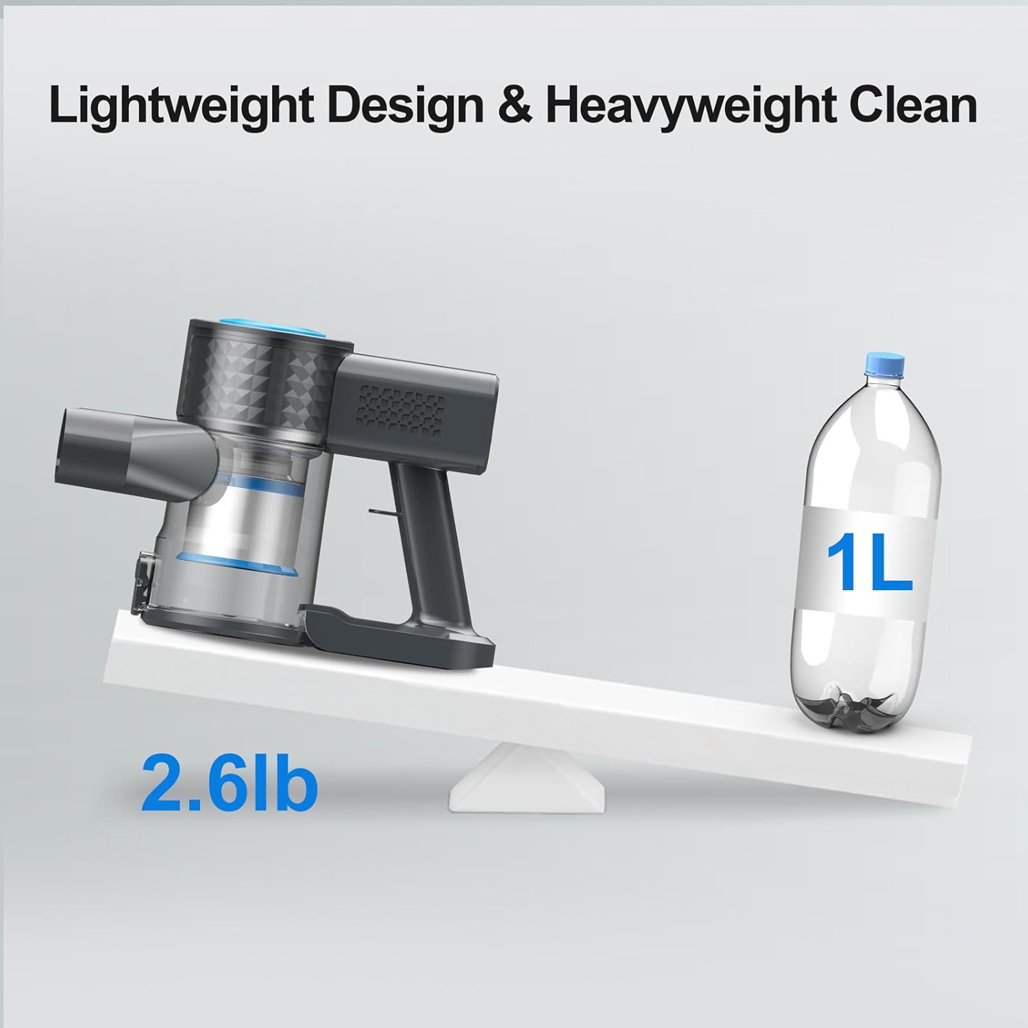 Cordless Vacuum Cleaner, Powerful Lightweight Stick Vacuum with 2200 mAh Battery, Rechargeable Vacuum Cleaners for Home, Up to 40 Mins Runtime, for Hard Floor Carpet Pet Hair